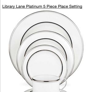 Kate Spade Library Lane Platinum 5 piece setting